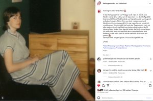 Anke in den 80er Jahren im Kleid ihrer Oma